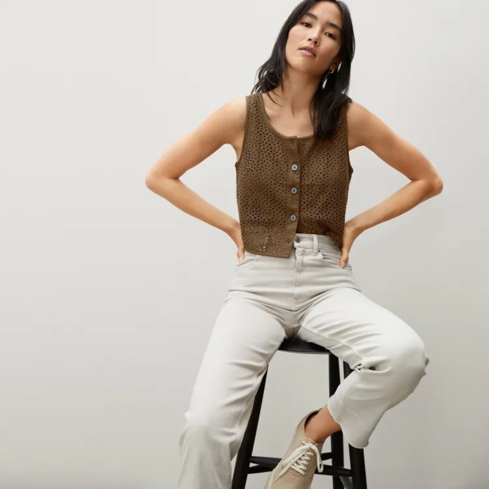 (Everlane) The Eyelet Tank NWOT